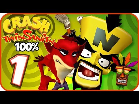 Crash Twinsanity Walkthrough Part 1 ๑ 100% ๑ (PS2, XBOX)