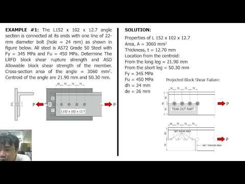 Block Shear - Design of Steel Tension Members