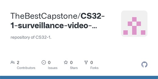 CS32-1-surveillance-video-query-llm/__pycache__ at main · TheBestCapstone/CS32-1-surveillance-video-query-llm