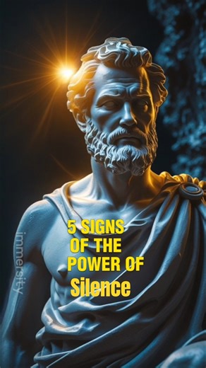 ✨5 Signs of the Power of Silence ✨|stoic #stocism #marcusaurelius#philosophy