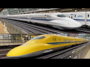 【ドクターイエローも登場！】カーブを爆走する東海道新幹線小田原駅 迫力の高速通過集