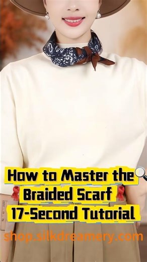 🔥 How to Create the Viral Braided Scarf Look in Under 30 Seconds🧣#howto #grwm #viral #shorts #ootd
