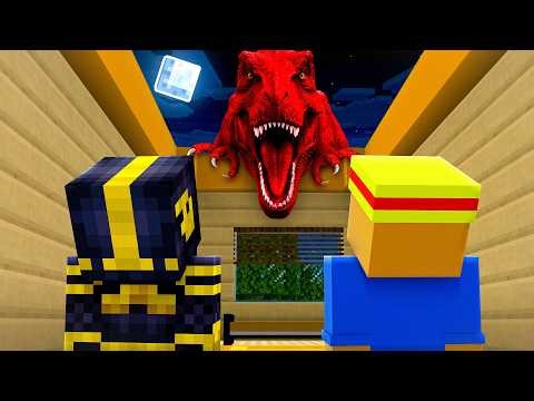 Aparece un DINOSAURIO GIGANTE en Mi Casa en MINECRAFT 😱