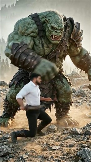 Giant Ogre Rage 😡🔥 #shorts #fantasy #creature #cinematic #vfx #trending #ytshorts #action #usa