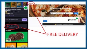 Girl Scouts & Grub Hub: Free contactless cookie delivery