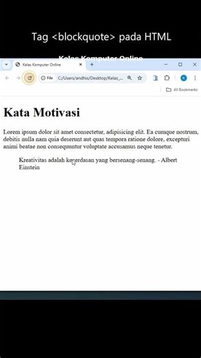 Getting to Know the Blockquote Tag and Its Functions #coding #programming