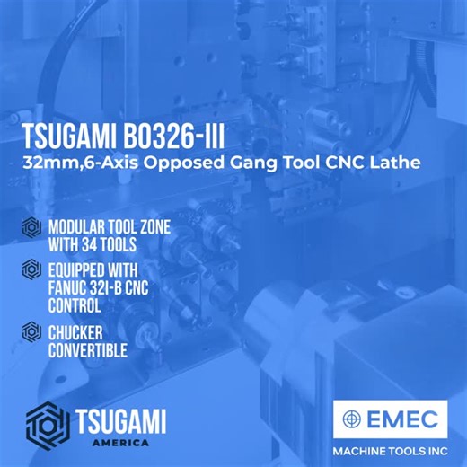 #theemecdifference #tsugami #swisslathe #tsugamiamerica | EMEC Machine Tools Inc