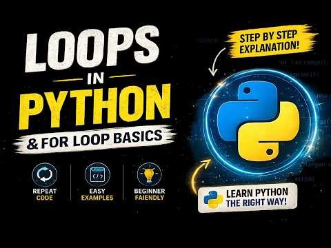 Loops in Python Explained | For Loop Basics for Beginners 🔥