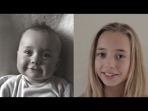 Birth to 12 years in 2 min. 45 sec. Time Lapse Lotte. (The Original)