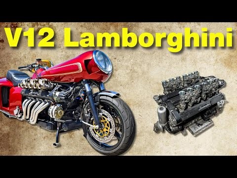 Motorcycle Powered by a Lamborghini V12 Engine