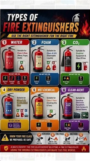 Fire extinguishers types #fire #extinguisher #firefighter