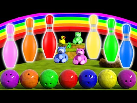 Bowling Ball & Rainbow Adventure - Learn Colors, Shapes Numbers For Kids Fun with Binkie TV