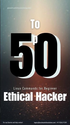Top 50 Linux Commands for Beginner Ethical Hackers #infosec #ethicalhacking #kalilinux