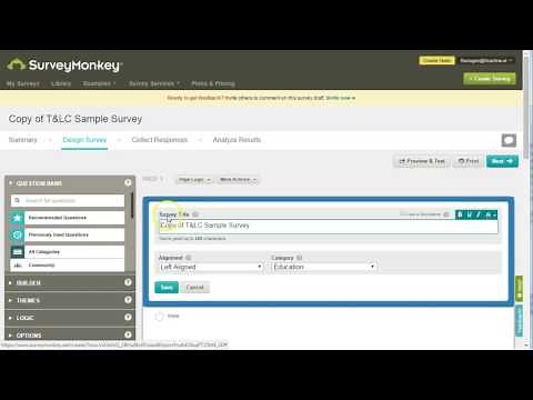 SurveyMonkey: duplicating a questionnaire