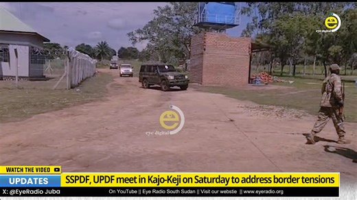 On Saturday, Commissioner Jackson Wani of Kajo Keji welcomed a visiting delegation comprising SSPDF Team Leader Maj. Gen. Riak, UPDF Team Leader Maj. Gen. Francis, and Resident District Commissioner (RDC) Moyo, Gore Goffin. The visit aimed to collaboratively assess and address border tensions between South Sudan and Uganda. | Eye Radio