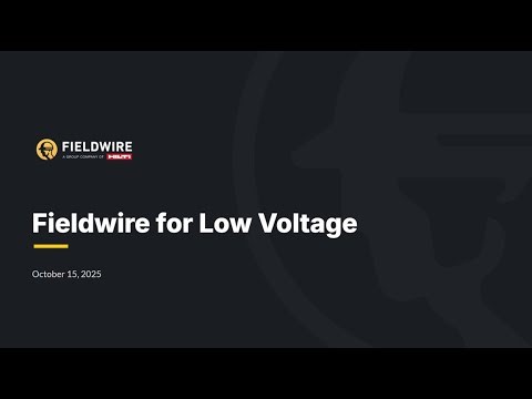 Fieldwire for Low Voltage with Twisted Networx | Webinar