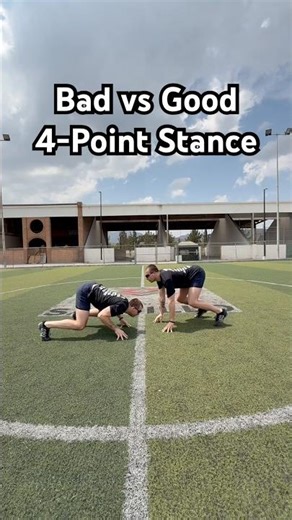 Bad vs Good 4 Point Stance For Defensive Line
