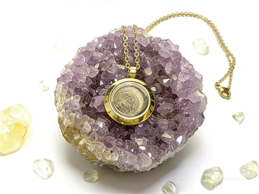 Custom Pet Hair Memorial Necklace – Personalized Pet Remembrance Keepsake Pendant With Photo & Engraving - Etsy