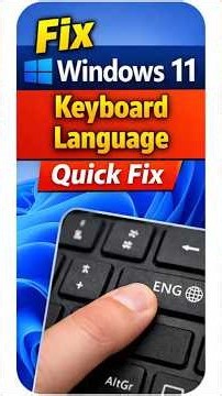FIX KEYBOARD LANGUAGE | WINDOWS 11