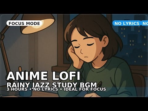 Anime Study Music – Lofi Jazz for Deep Focus (No Lyrics, 3 Hours)