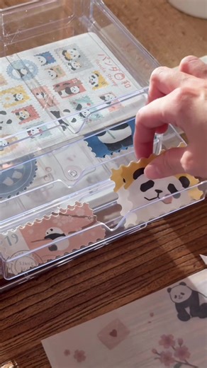 Cute Panda Stamp Stickers for Your Journal