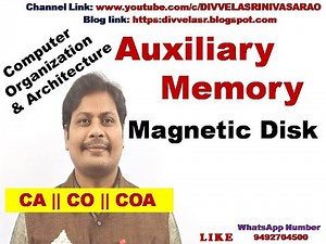 Auxiliary Memory || Magnetic Disk || Secondary Memory || Secondary Storage devices || CO || CA | COA