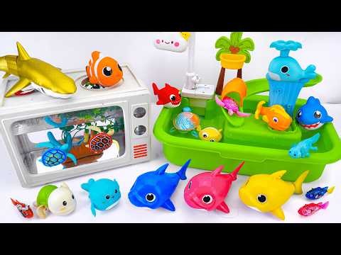 Ultimate Zuru Robo Alive Aquarium With Baby Shark, Turtle, Nemo Fish ASMR 🐠 Review Toys
