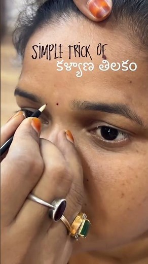 Simple Trick for Kalyana Thilakam - MUA @masarathmakeupartist #kalyanathilakam #pellibottu #weddings