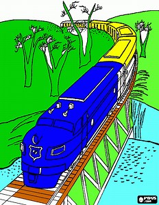 brunos trains coloring page, printable brunos trains