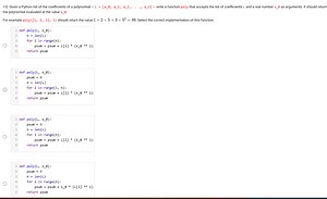 the polynomial evaluated at the value x _ { \_ } 0. For exampl... | Filo