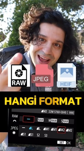 Samet Güler on Instagram: "📌 1. Dosya Formatları (RAW, JPEG, TIFF, HEIF vs.) Bu formatlar, çektiğin fotoğrafın dijital olarak nasıl kaydedildiğini belirtir. İşte en yaygınları: 📷 JPEG (JPG) Açıklama: Sıkıştırılmış, işlenmiş ve hemen kullanıma hazır format. Avantajları: Dosya boyutu küçüktür. Tüm cihazlarla uyumludur. Dezavantajları: Veri kaybı olur (lossy compression). Sonradan düzenleme kapasitesi sınırlıdır. Ne zaman kullanılır? Sosyal medya, hızlı çekimler, belgesel, etkinlik çekimleri. 📷 