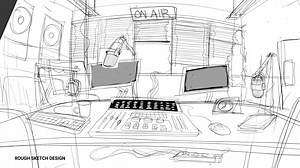 Complete Detailed Animation Breakdown from rough sketch to final render of the illustrated logo reveal animation (Part 1)