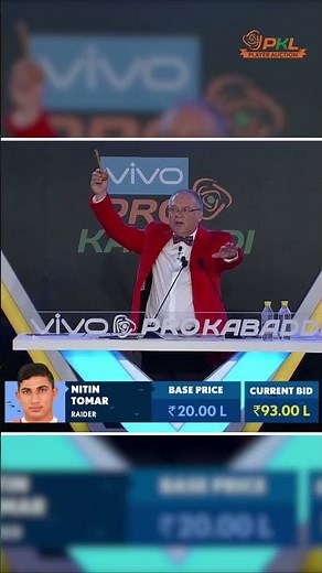 Nitin Tomar shattered records with a massive bid by UP Yoddhas in Season 5 | #PKLAuctionOnStar