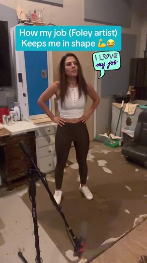 A full 8 hours of running/walking/dancing for a movie🏃 #reelfoleysound #foley #foleyartist #asmr #run #foleyrun #postproduction #lovemyjob #bts #audio #sound #runningformovies