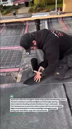 Flat Roof Vent Flashing Installation #Roofing #Construction #HomeImprovement