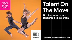 ☰ Codarts on Stage ☰ Up-and-coming dancers, full of explosiveness and energy. That is what you will see during the Talent On The Move show of Holland Dance Festival and Codarts Rotterdam, the hotspot for contemporary dance. Talent On The Move shows varied choreographies by renowned and up-and-coming choreographers, performed by third-year dance students from Codarts Rotterdam. | Codarts