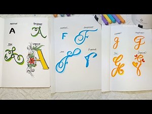 How To Write Letters Alphabet in Different fonts || 4 types of lettering styles alphabet ||