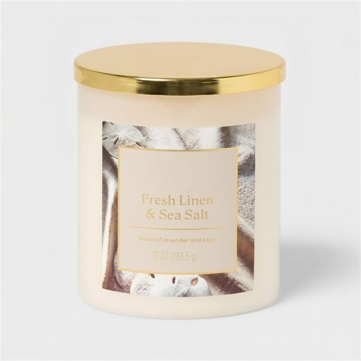 Threshold - Candle Jar - Fresh Linen and Sea Salt - 10oz - Etsy