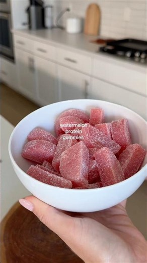 WATERMELON PROTEIN GUMMIES 13 calories each and 2g protein (#lowcalorie and #highprotein )