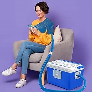 Programable Cold Therapy Machine, Large 13-Quart Ice Therapy Machine for Knee After Surgery, Quiet Pump Cryotherapy - Strong Adjustable Ice Packs for Pains Relief, Post Surgery Sports Injuries