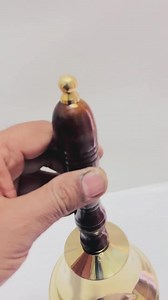 Solid Brass Hand Bell With Wooden Handle, Vintage Call Bell - Etsy