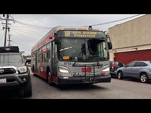 ⁴ᴷ⁶⁰ Favorite BAE! SF MUNI 2013 New Flyer XDE40 #8733 on 18 46th Ave