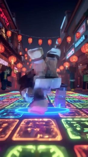 Minecraft Dance Party! 💃🕺 Character Dancing on the Floor #minecraft #dance #funny #shorts