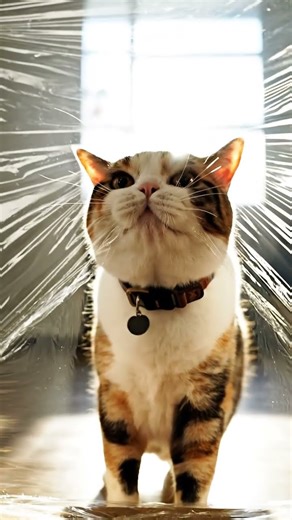 System Malfunction: Cat Encounters the Invisible Wall Challenge #cat #cute #chase #kitten