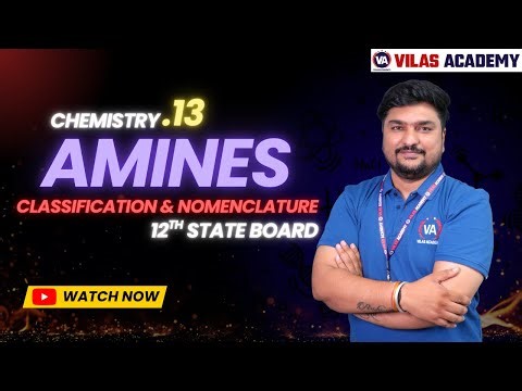 AMINES Classification & Nomenclature (Part 1) | Chemistry 12th state board | by Vilas Academy