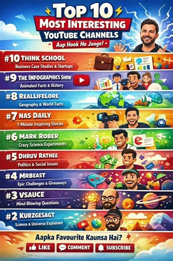 🔥Most interesting 💥YouTube channels (2026 update) #shortsfeed #generalknowledge