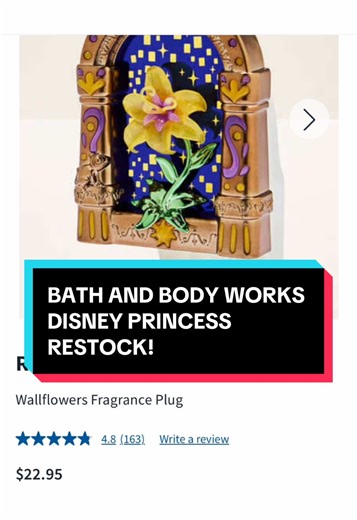 Disney Princess Tiana and Belle Candle Holder at Bath & Body Works