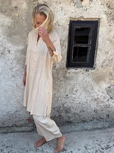 Indian Kurta Dress | Tunic | Linen Cotton Blouse Dress - Etsy