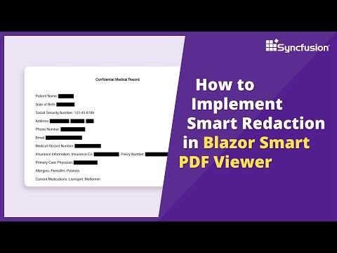 How to Implement Smart Redaction in the Blazor Smart PDF Viewer