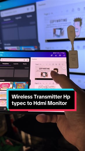 Wireless HDMI Transmitter Receiver - Connect HP Type-C to HDMI Monitor
